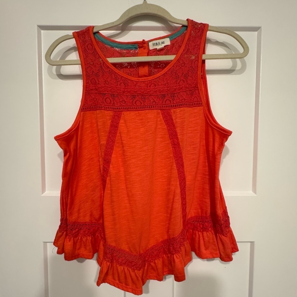 Crop top tank | women’s | size Large | coral color